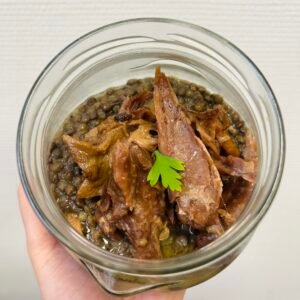 Lentilles vertes et manchons de canard